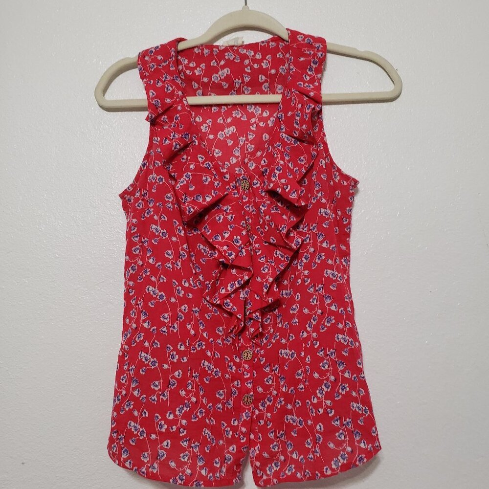 Edme & Esyllte Ruffle Ditsy Floral Top